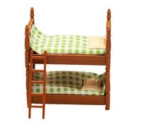 kesurpae Dollhouse Bedroom Decor Miniature Stackable Bunk Bed Amazing Double Bed Model Gift Idea For Children Decorating Dollhouse Bedrooms Miniature Bunk Canopy Bedroom Decor