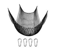 kesurpae Double Layers Heavy Duty Netting Key to Achieving Safety in Kids Playground Environments Climbing Cargo Nets and Equipment Climbing Cargo Net Indoor Outdoor Treehouse, Black, 3mx4.5m