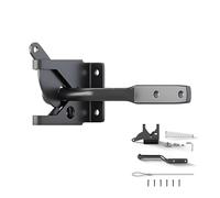 kesurpae Durable Easy to Install Self Locking Gate Latch Automatic Door Latches with Pull Cable Black Solution Automatic Gate Latch Door Latches with Pull, Long