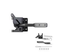 kesurpae Durable Easy to Install Self Locking Gate Latch Automatic Door Latches with Pull Cable Black Solution Automatic Gate Latch Door Latches with Pull, Short