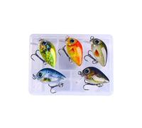 kesurpae Durable Mini Crankbait Fishing Lures Hard Lures Crafted With Realistic Paint And Fish Eyes To Entice Freshwater Saltwater Gamefish Fishing For Freshwater Saltwater Bass Trout, Style A