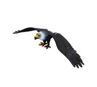 kesurpae Eagle Toy Figure With Fine Workmanship Designed To Attract Children Promoting Learning And Serving As Decorative Eagle Sculpture Simulated Model Animal Bird Toy Scene Prop, black, L