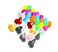kesurpae Easter Eggs Mini Plush Animals Colorful Fillable Eggs With Small Stuffed Rabbits Inside Festival Gifts Colorful Easter Basket Stuffers Kids Boys Girls