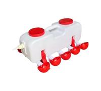 kesurpae Easy To Clean Chicken Waterer Cup With Ten Bowls Built For Efficient Watering Of Poultry Needs Double Row With 10 Bowls Chicken Drinker Cup Water Feeder Watering, automatic, L