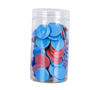 kesurpae Educational Bingo Counting Chips Fun Counting Counters For Math Practice Promoting Early Learning Skills Through Interactive Play Learning Counters Disc Bingo Chip Discs, Red Blue, 25mm