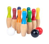 kesurpae Educational Bowling Toys Birthday Party Gift Serves As Gift Selection With Kids Bowling Set Wood Pins Ball Kids Set Wood Pins Ball Early Education