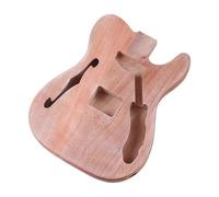 kesurpae Electric Guitar Body Designed For DIY Projects Compatible With Various Tremolo Systems For Custom Playing Styles DIY Electric Guitar Unfinished Body Barrel