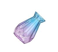 kesurpae Elegant Decoration Glass Vase Centerpiece For Any Occasion Small Origami Glass Vases For Flowers Flower Pot Artistic, Blue purple