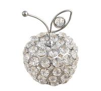 kesurpae Eye Catching Artificial Fruit Figurine Cute Life Like Contemporary Home And Event Decor Modern Art Sculpture Artificial Fruit Figurine Vivid Cute Creative, Apples Silver