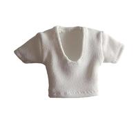 kesurpae Fashionable 1/12 Scale Action Figures Doll Clothing Made for Collectors Durability and Fit Action Doll Clothes Can Be Easily Put On and Taken Off Figure Fit, White, Length:3cm