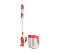 kesurpae Flexible Toilet Cleaning Brush For Curves And Corners Of Toilet ABS Toilet Brush And Holder Set Toilet Bowl, red
