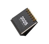 kesurpae Flip Calendar For Desk Small Desk Calendar 2025 Mini Convenient Page Reference Stand Up Flip Allows For Smooth 360° Page Rotation Without Risk Of Pages Falling Out.No To Tear Off, Black