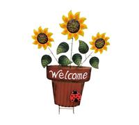 kesurpae Flower Pot Garden Stake Outdoor Décor Sturdy Yard Sign Welcome Decoration Which is Convenient for Users to Arrange Quickly. Yard Sign Outdoor Accessory Sturdy Practical