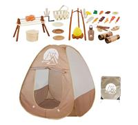 kesurpae Fun Kids Cooking Toys Enveloping Camping Gear Set Promote Social Skills Through Adventure Activity In Play Tent Kids Pretend Toys Activity Camping Adventure