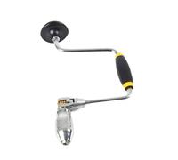 kesurpae Functional Hand Crank Drill Carpenters Bit Brace Comfortable Nonslip Handle Easy Wood Home Acrylic Metal Fiberglass Swing Bit Clip Multifunctional Woodworking Supply, Silver, 33x18.5cm