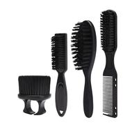 kesurpae Grooming Barber Brush with Cleaning Comb Set Effortless Beard and Hair Management Solutions Keeping Clean and Neat Image Every Day. Both Brush and Comb are Made of ABS Nylon