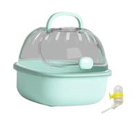 kesurpae Hamster Carrier Cage Optimal Space Unique Transparent Features Adventure Loving Pets Hamster Travel Carrier Adopts Portable Guinea Pig Cage Pet Outgoing Traveling Habitat, blue, 20x18x16cm