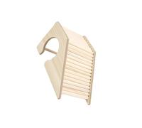 kesurpae Hamster Hideout Cage Accessories Fun Exploring Toy Small Animal Habitat Decor Easy Cleaning Sturdy Waterproof Home Small Animal Hideout Activity Platform Guinea Pig, wood color, with hole