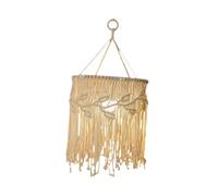 kesurpae Handwoven Macrame Lamp Cover Chester Elegant Chic Adds Warm Charming Atmosphere To Any Living Space Adding Of Elegance To Any Room. Unique Of, White, Height 65cm