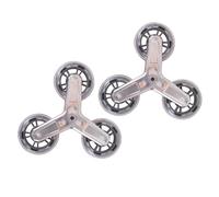 kesurpae Heavy Duty Trolley Casters Triangle Wheels Offer Optimal Stability And Performance When Handling Goods Using Foldable Carts Triangle Stair Climbing Wheels Trolley Casters, Orange, 21cm