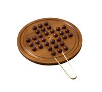 kesurpae Indian Classic Wooden Solitaire Board Game Fun Puzzle Improve Hands On Skills Develop Patience And Logical Thinking Europe Board Game Single Chess Toy For Beginner