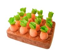 kesurpae Innovative Dog Carrot Plush Toy Enrichment Chew Playful Puzzle Toys For Engaging Both Dogs And Families During Play Plucking Radish Plush Toy Carrot Harvest Chew