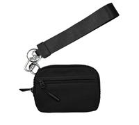 kesurpae Iris Wallet with Transparent ID Window Various Occasions Nylon 6×3.6 Zippered Card Case with Id Window Iriss Wallet, Black