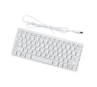 kesurpae K1000 Wired Keyboard Portable Size Offers Silent Typing And Efficiency Professionals In Various Fields USB Wired Keyboard Comfortable Typing Experience, White, 285x122x21mm