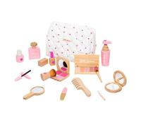 kesurpae Kids Makeup Toy With Cosmetic Bag Role Playing Allows Mini Artists To Beauty Techniques With Nail Polish Eyeshadow And Brushes Pretend Makeup Kits For Toddlers Wood Beauty Toys