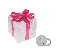 kesurpae Light Up Boxes Decorations ABS Christmas Decorations Parcels Lights Box, 15cm