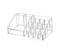 kesurpae Lipstick Organizational Storage Box with Lid 16 Slots Makeup Organizer for Storing Lip Glosses and Cosmetic Essentials Decoration for Dresser Countertop Lipstick Tubes