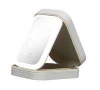 kesurpae Makeup Pouch and Waterproof Makeup Train Case for Elegant Storage When Traveling Allowing Effortless Application Cosmetics Box with Lighted Mirror for Bedroom Travel