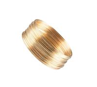 kesurpae Memory Beading Wire Featuring 50 Loops In Each Pack For Jewelry Production And DIY Craft Making Like Bracelets Memory Steel Wire Earrings DIY Crafts Cuff Bangle, Light Gold
