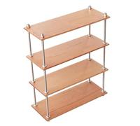 kesurpae Miniature Furniture Model 1/6 Scale Storage Shelf Fine Workmanship Sturdy Creative Storage Organizer Holder For Miniatures Simulation Bookshelf Dollhouse Mini Ornaments 16 , 4 Tier Long