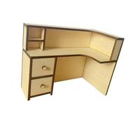 kesurpae Miniature Furnitures 1/12 Dollhouse Miniature Table Wood Writing Desk Adding Realism Charm To DIY Decor Projects 112 Wooden Mini Computer Desk Model With Drawer