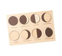 kesurpae Moon Phases Puzzle Wooden Block Educational Toy Early Childhood Cognitive Development And Interactive Play Sessions Wooden Moon Cognition Board Block Puzzle