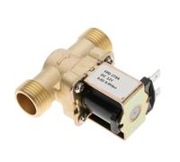 kesurpae Normally Closed Water Solenoid Valve Steam Engines and Energy Efficient Air Conditioning Systems with High Ratings 1 Way Normally Closed Electric Solenoid Valve, Golden, DC12V Inlet