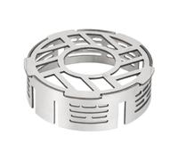 kesurpae Outdoor Stove Windshield Removable Wind Cover Energy Efficient Wind Guard Essential for Camping Cooking Camping Stove Windshield Windscreen Shelter, Silver, 10.8x3.5cm