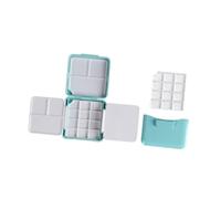 kesurpae Paint Pallet Kids Gouache Mixing Tray Artists Organized Storage Young Minds Exploring Creativity Everywhere Paint Palette Tray Acrylic Painting Professional, Blue, 7.3x7x2.5cm