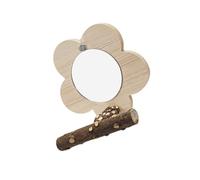 kesurpae Pet Bird Perch Stand Interactive Play Mirror Facilitating Fun Activities Provides Birds With Essential Exercise Every Day Bird Perches For Parrots Stand Wooden Swing Toy