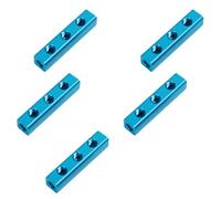 kesurpae Pneumatic Manifold Air Distribution Block Lightweight NPT 1/4 Inch Port Air Manifold Simple Installation Bundle 5-Pack , 3 positions with 6