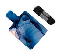 kesurpae Portable Lightweight Yoga Meditation Mat Provides Excellent Non Slip Support For Every Training Session Foldable Lightweight Mat For Yoga Pilates Fitness, Blue, 99.6cmx61cmx1.5mm