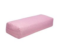 kesurpae Portable Rectangular Yoga Pillow Skin-Friendly For Convenient Yoga Sessions Bolster Pillow For Legs Restorative Practice Balance Ps Modification Removable Cover, Pink, 70x24x14cm