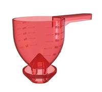 kesurpae Precision Scoop Funnel Kitchen Tool Accurate Measuring While Baking Powder Ingredients Without Spillage Measuring Spoon for Coffee Beans Multifunctional, red, 15x10cm