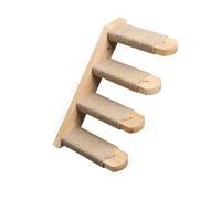 kesurpae Provide Safe Environment With Katzenleiter Balkon For Climbing Fun Katzen Kletterwand Set Katzentreppe Outdoor, khaki,carton box, Four steps