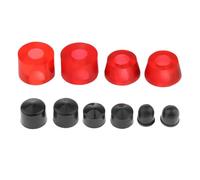 kesurpae PU Conical Cylinder Bushings Cups Upgrade Kits Essential Performance Enhancement Solutions For Skateboard Enthusiasts Shockproof Skateboard Nuts Truck Rebuild Kit, Clear Red, 11x16x24mm