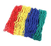kesurpae Quick Install Balcony Anti Fall Rope Protects Children Dangerous Drops While Allowing Access To Fun Climbing Areas Colorful Nylon Rope Grid Children Climbing Net, Rainbow, 1x4m 10cm