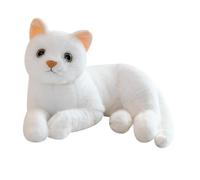 kesurpae Realistic Cat Plush Toys Stuffed Animals Lovely Doll Sleeping Pillows Bedroom Decor Companion For Children Doll Sleeping Pillows Home Decoration Dolls Toy, White, 32cm
