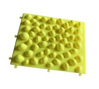 kesurpae Relaxing Pebble Massage Mat Essential For Stress Reduction In All Living Spaces All Ages Acupressure Mat Massage Cushion Non-toxic Foot Yoga, Yellow, 37x29.5x3.2cm