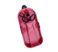 kesurpae Ride Safely On Kids Snow Sled Toboggan Sledding Grass Downhill Where Sturdy Steering Wheel Brake Fun And Adventure With Handles On Both Sides Easy